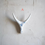 Porcelain Antler- Blue & White Chinoiserie Ceramic