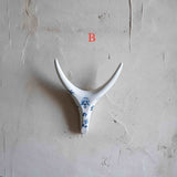 Porcelain Antler- Blue & White Chinoiserie Ceramic