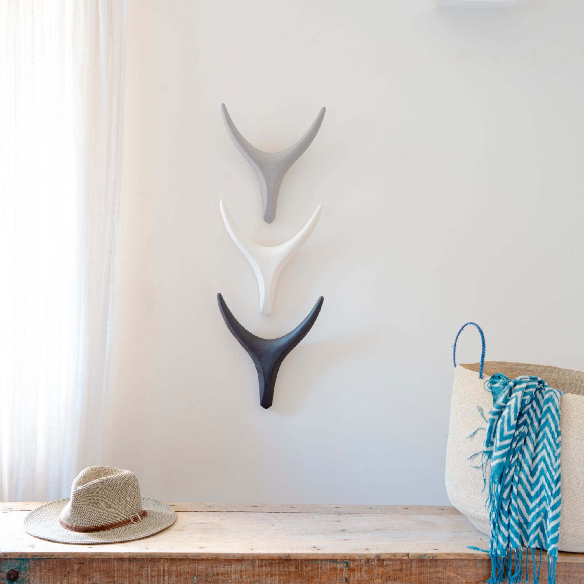Ceramic Antler Mixed Trio
