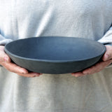 10'' Handmade Ceramic Bowl - Matte Black Catchall Dish - Limited Edition