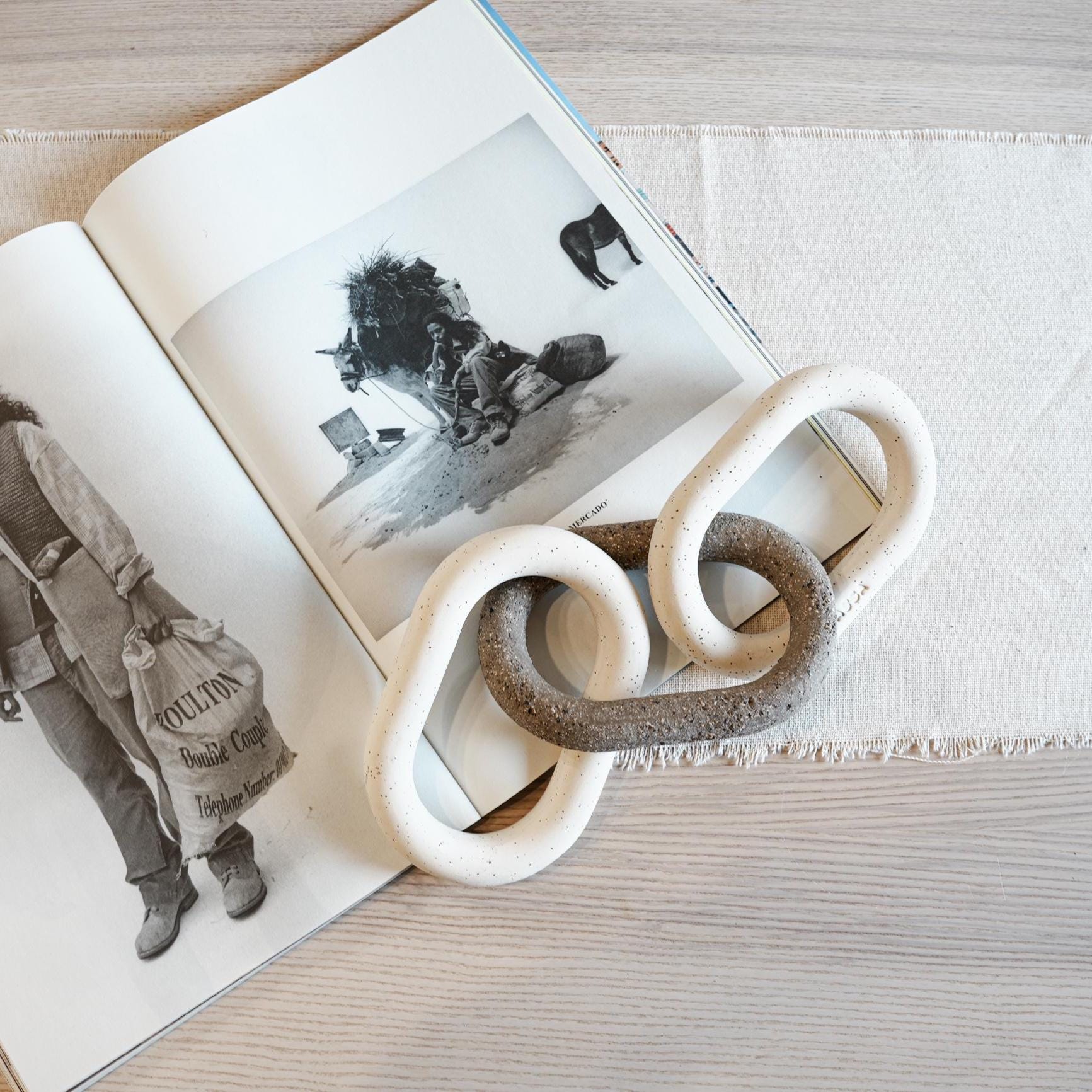 Handmade Link Chain Decor - Ceramic Art Sculptures