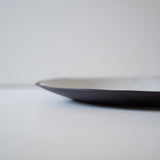 black and white handmade plate