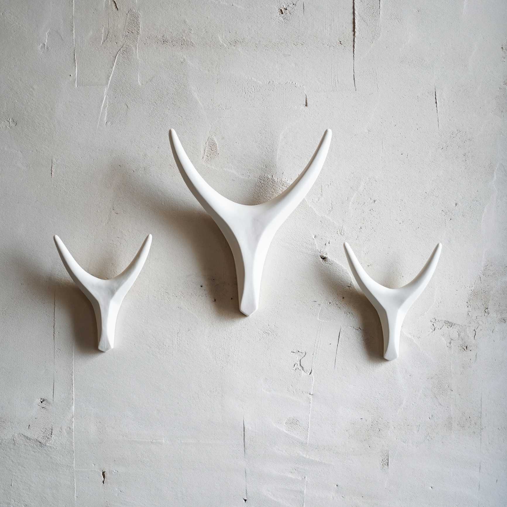 White Porcelain Antler Decor