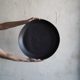 Wide White Round Tray