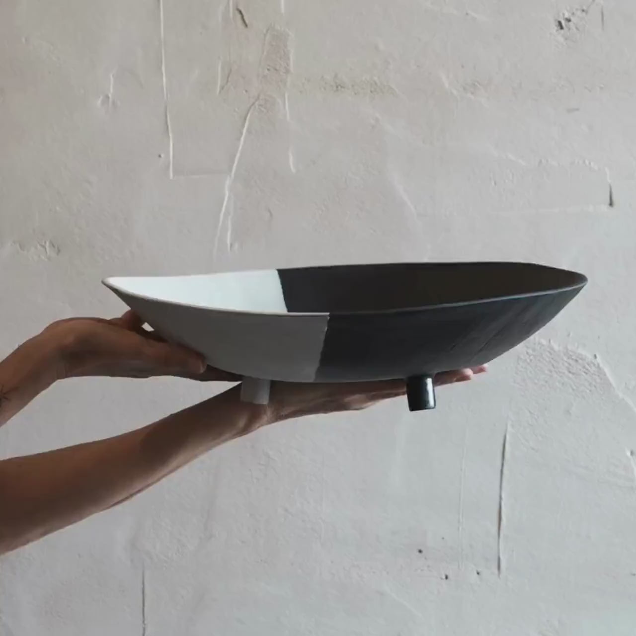 Large Ceramic Centerpiece Bowl- Stoneware fruit bowl