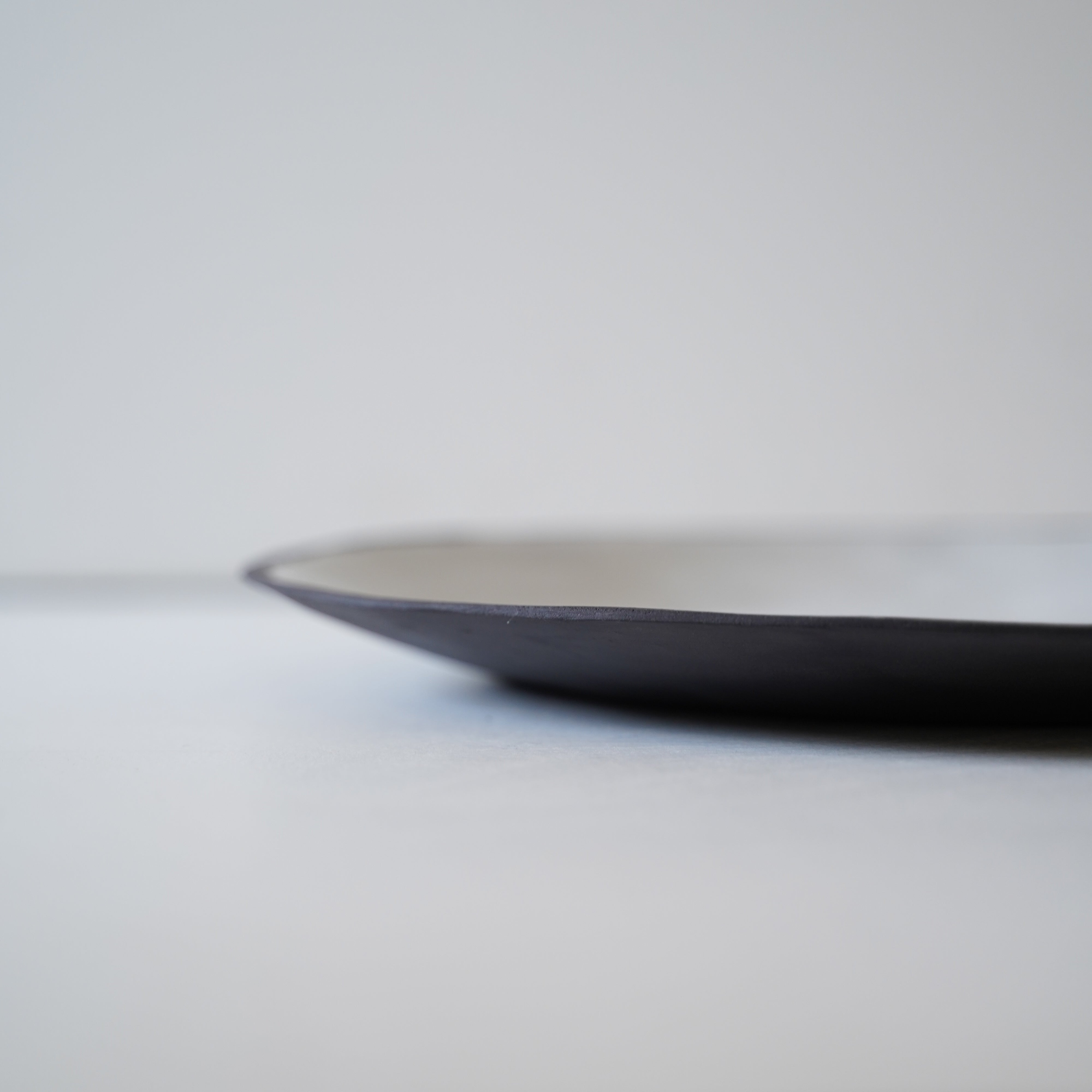 black and white handmade plate